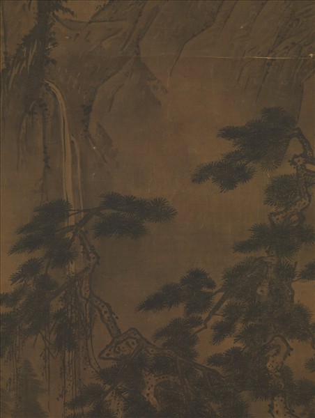 元人畫松壑鳴琴　軸