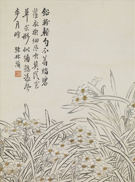 清吳伯滔水仙　軸