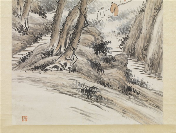 民國馮超然高邕合作山水　軸