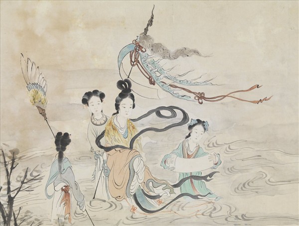 民國倪田汾陽遇仙　軸