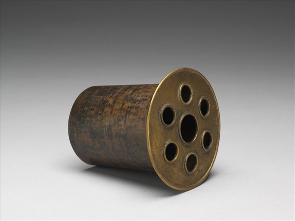 青花水波紋渣斗