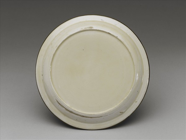 定窯 白瓷劃花雙鳳紋盤