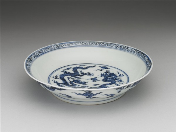 青花雲龍紋盤