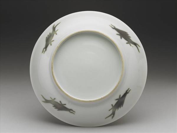 釉裡紅四魚紋盤