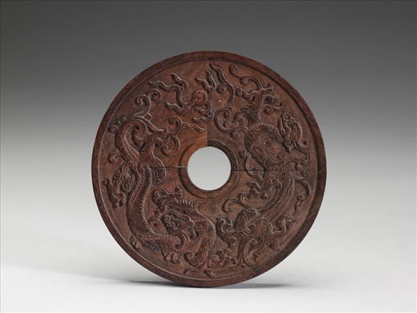 〈西清續鑑‧第十九冊〉鏡匣雕刻木蓋附彭元瑞行書〈米芾甘露帖〉