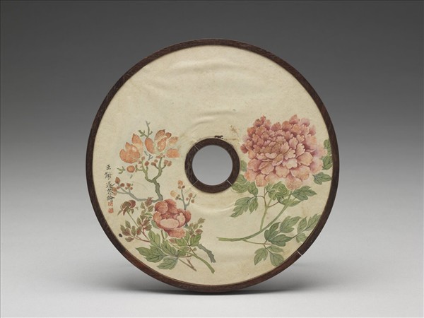 〈西清續鑑‧第三十五冊〉鏡匣雕刻木蓋附謝遂〈花卉〉