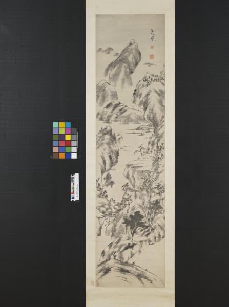 清朱耷山水　軸