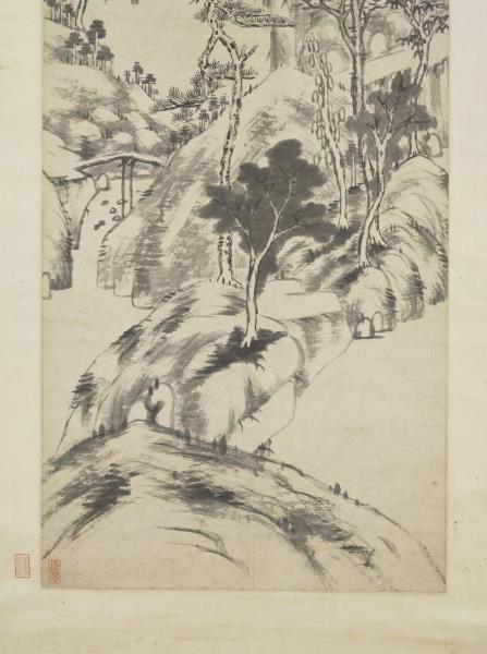 清朱耷山水　軸