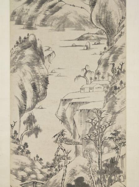 清朱耷山水　軸