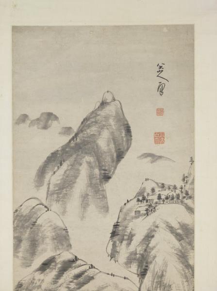 清朱耷山水　軸