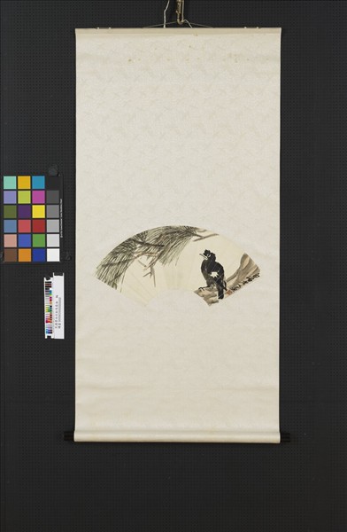 民國齊白石松鳥扇面　軸