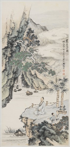 民國馮迥巖居高士　軸