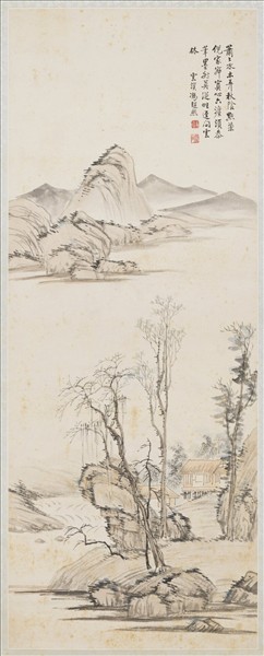 民國馮迥秋景山水　軸