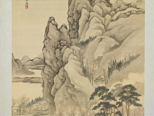 民國林紓雲迷古木　軸