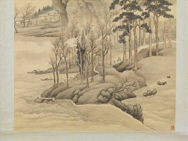 民國林紓雲迷古木　軸