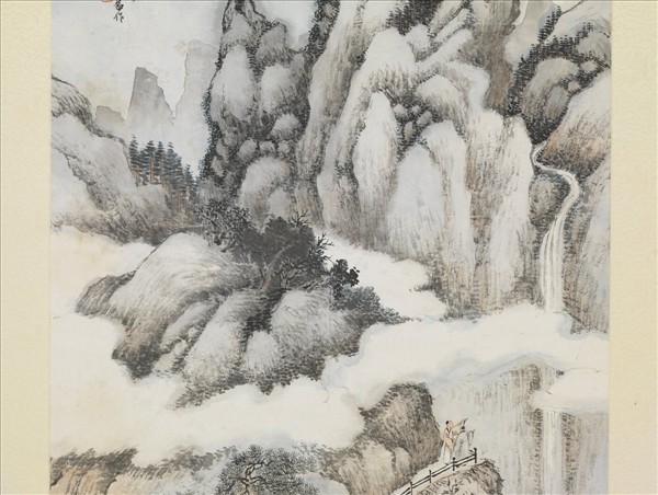 民國林紓廬山觀瀑　軸