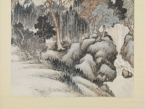 民國林紓廬山觀瀑　軸