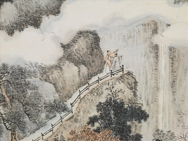 民國林紓廬山觀瀑　軸