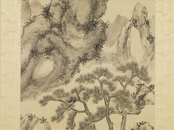 清江大來臨蕭雲從山水　軸