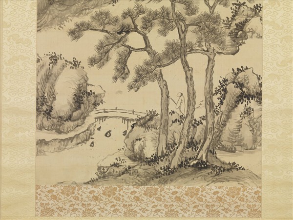 清江大來臨蕭雲從山水　軸