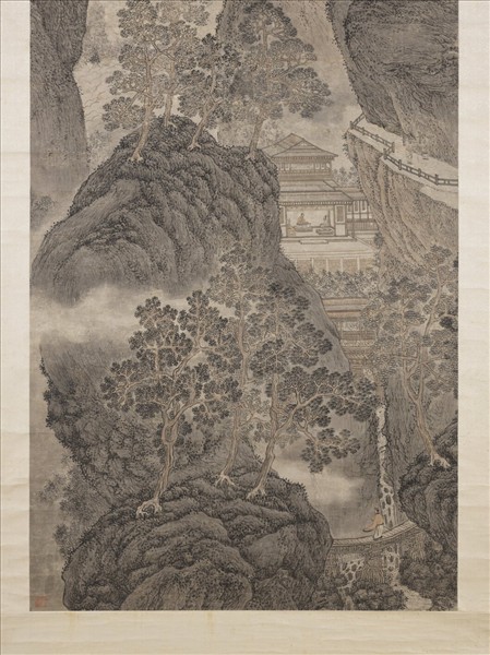 明吳彬山水  軸