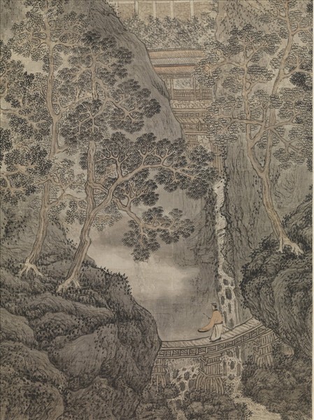 明吳彬山水  軸