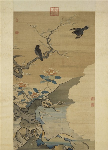 宋緙絲花鳥　軸