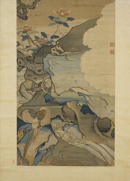 宋緙絲花鳥　軸