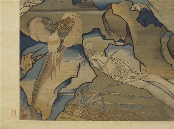 宋緙絲花鳥　軸