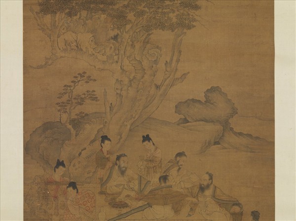 五代後蜀丘文播文會圖　軸