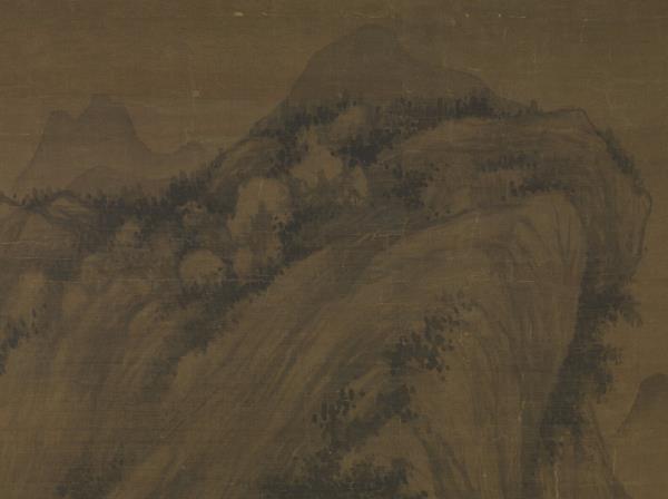 五代南唐巨然囊琴懷鶴　軸