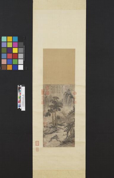 元盛懋畫蒼山白雲　軸