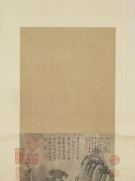 元盛懋畫蒼山白雲　軸