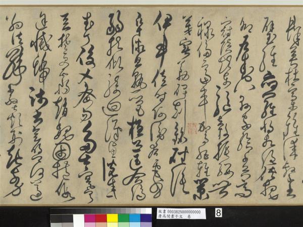 唐高閒書千文　卷