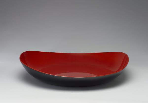 朱色橢圓大漆盤