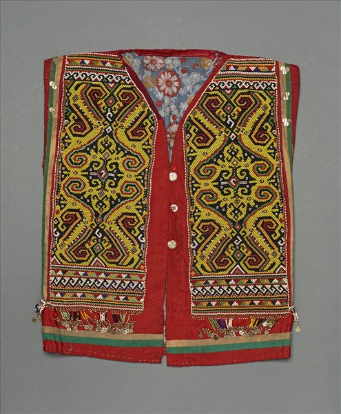 印尼 多彩珠繡無袖上衣