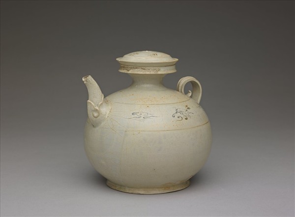 越南 14-15世紀 鐵繪帶蓋軍持