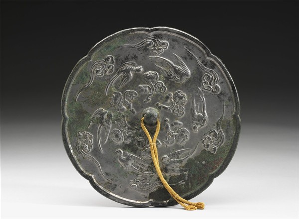 舞燕花枝紋葵花鏡