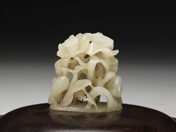 汀渚鷺鷥紋玉頂