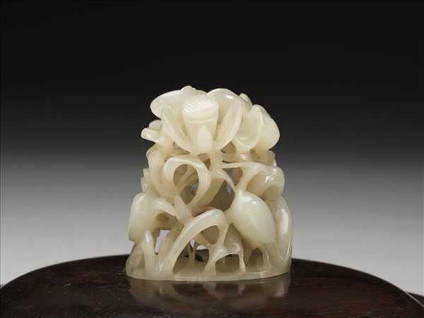 汀渚鷺鷥紋玉頂