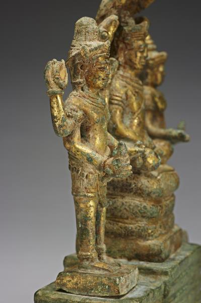 釋迦牟尼佛，四臂觀音，般若佛母三尊像