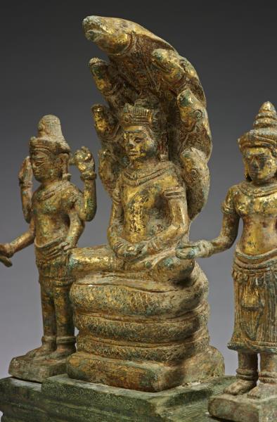 釋迦牟尼佛，四臂觀音，般若佛母三尊像