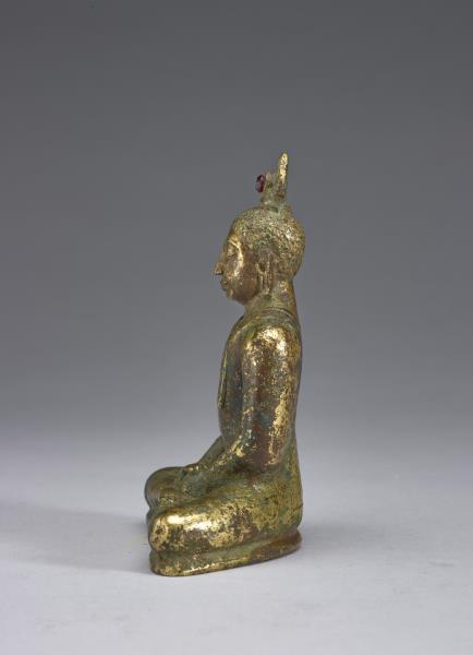 銅鎏金釋迦佛坐像