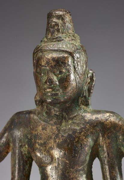 青銅鎏金四臂觀音菩薩立像