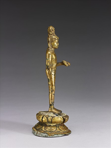 青銅鎏金四臂觀音菩薩立像