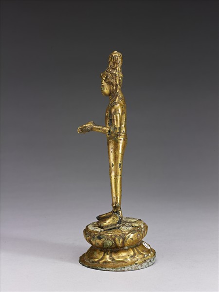 青銅鎏金四臂觀音菩薩立像