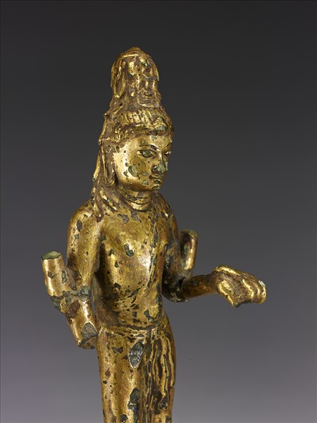 青銅鎏金四臂觀音菩薩立像