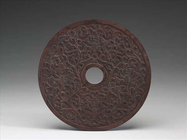 〈寧壽續鑑‧第六冊〉鏡匣雕刻木蓋附玉保行書〈照寶鏡賦〉