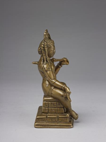 青銅金剛手菩薩半跏舒坐像