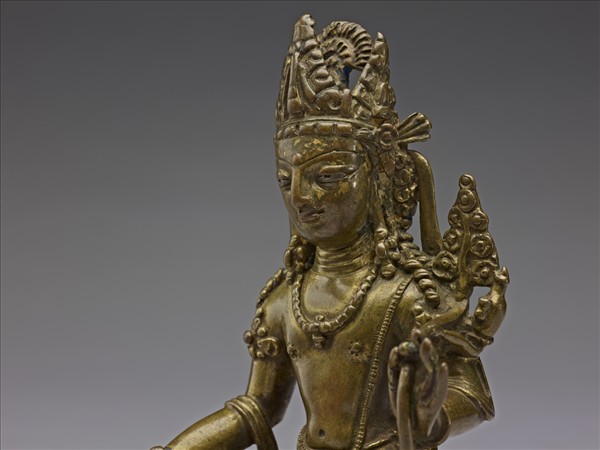 銅鎏金彌勒菩薩趺坐像